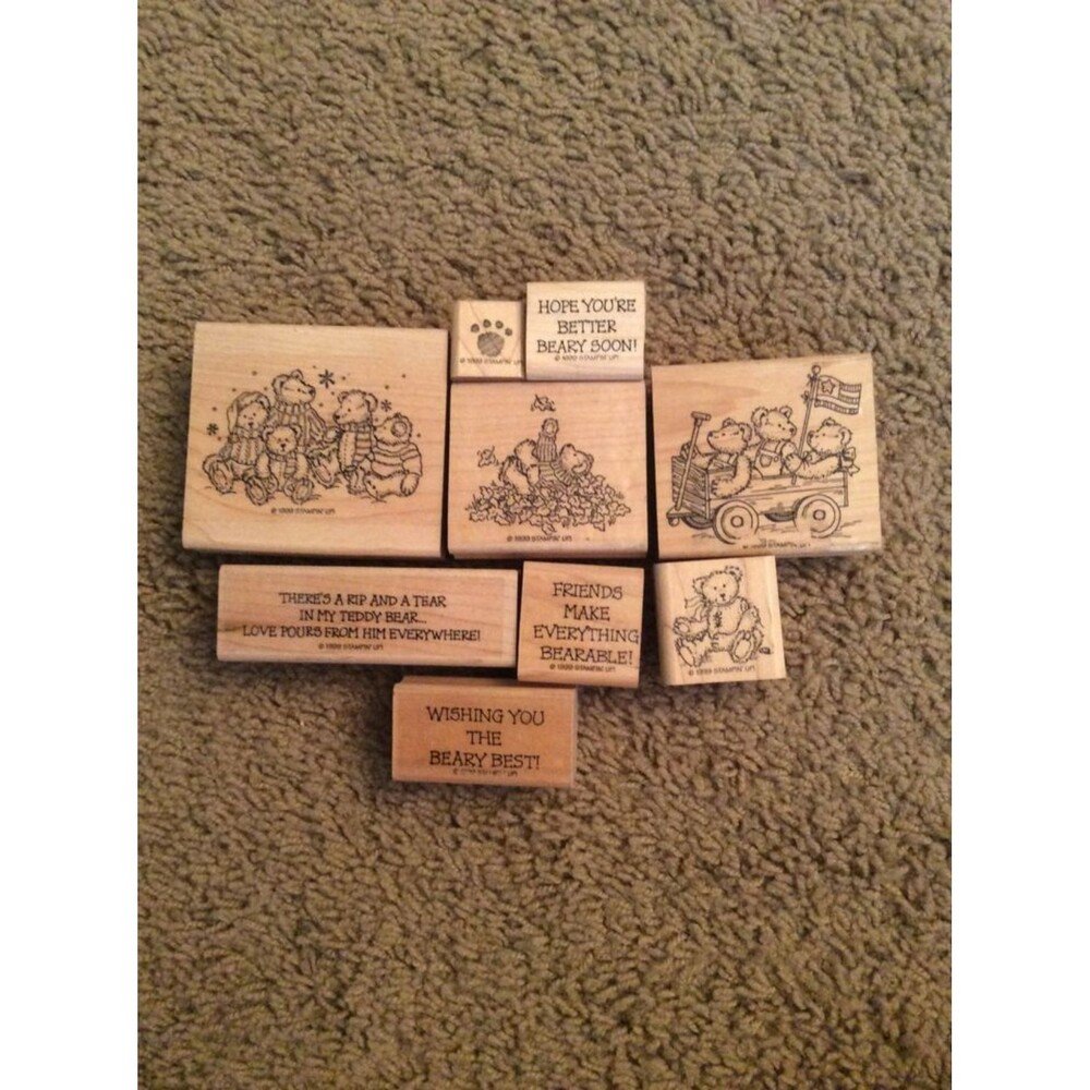 INVENTORY REDUCTION SALE. Vintage 1999 Stampin Up Bears Set b12